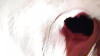 huge bam dildo gapping pussy