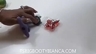 shemale pornstar transsexual  big booty bianca fucks sex toy salesman!