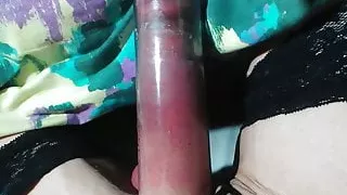 Großer Schwanz, Crossdresser, Kleid, Schwuler Sex, Pumpe, Spielzeuge