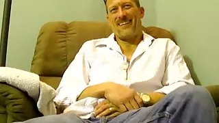 Horny Joe loves the taste of white cock