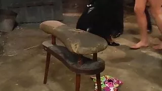 Beautiful drowsy slave awoken to beating and mistress traini