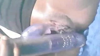 slim ebony have great squirt