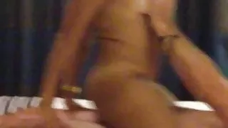 Big tit Indian slut rides older white guy