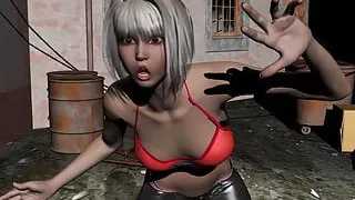 Hot 3D Babe Fucked by a Zombie