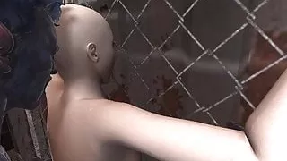 Bald 3D Babe Fucked by a Monster