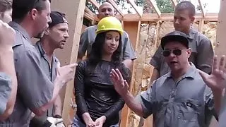 Teanna Trump gets gangbanged on a construction site