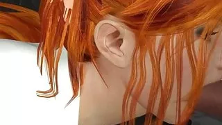 Busty 3D Secretary Sucks and Fucks