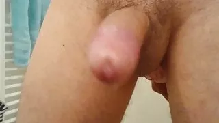 very horny morning prostate milking and cum dildo