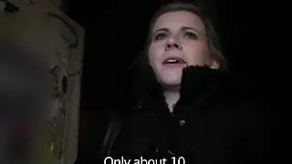 Pulled euro babe dicksucking in public space