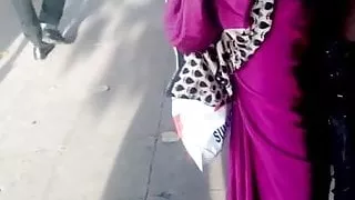 Satin saree hot 2