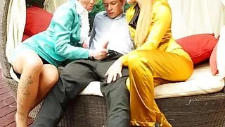 Glamcore Mira Sunset deepthroating outdoors