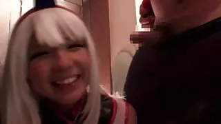 Uniformed asian fantasy fucked in gangbang