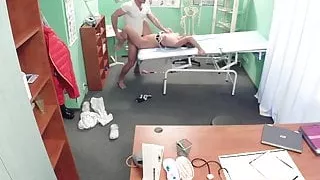 Creampied euro patient blowing docs dick