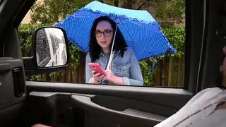 Cute chick Scarlett gets her pussy banged in the bus