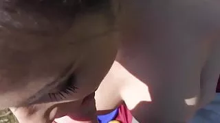 Pretty latina babe Nekane gets fucked on the picnic