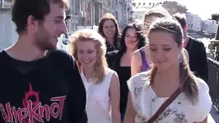 Cumloving freshmen in sticky hotel orgy