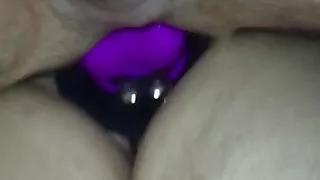 Fucked doggy style by my girlfriend with a strapon