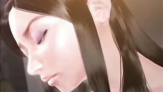 Slapping her Huge Tits With his Giant Dick