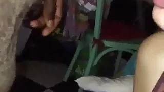 Blindfolded enjoys sucking RO7