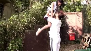 Nippon petite cumsprayed between legs