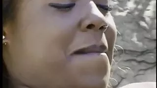 Sucking on Menage's ebony snake tongue