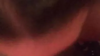 Sissy Aubry sucks on a dildo