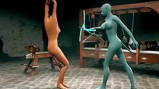3D Dyke Fucked With a Toy by an Alien