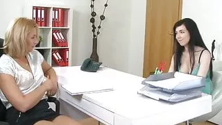 FemaleAgent Busty student has an amazing orgasm with lesbian