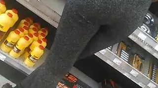 sexy girl in AutoZone