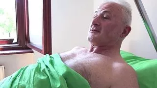Busty young nurse fucking sick old man for cock health