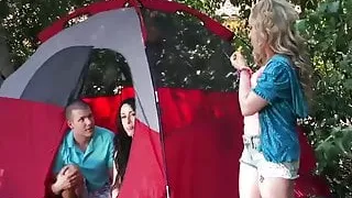Cock loving slut Aiden Starr takes a dick on a camping trip
