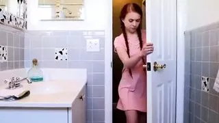 Dolly Little gets her little pussy wrecked by her friend’s daddy