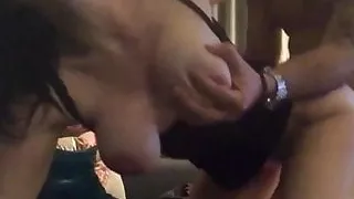 She refuses to clean up her cum covered face