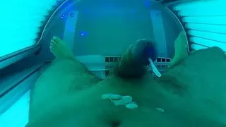 Hands free Cum in Solarium