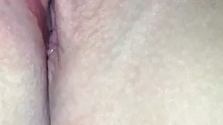 Wet pussy being licked close up