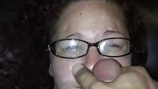 Cum Whore Slap and Facial - Messy Facial