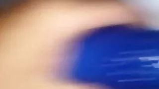 Fucking wife with dildo til she squirts.