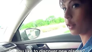 Gorgeous Isabella Christyn hitchhikes a dick in her pussy