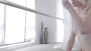 Small pussy filled with huge cock and cum