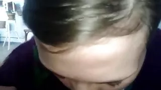 Slutwife sucking at work