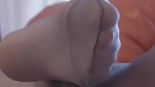 Große Strumpfhosen Fuß necken