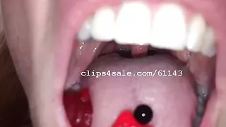 Mouth Fetish - Silvia Eating Video 1