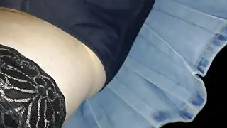 Outside, ready to have a good time!