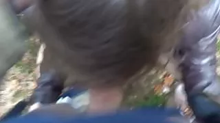 Public blowjob close up