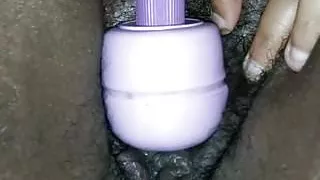 BBW playing with fat hairy pussy