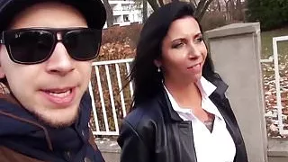 BumsBus - Mature German gets fucked in the backseat of a bus