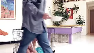 Kylie Nicole let out of the cage and slammed like a slut