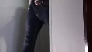 Handsome man Alex Mecum pursues his itinerary for the day