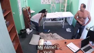 FakeHospital tight ebony pussy gets 2 cum loads from doctor