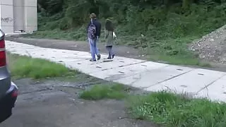 Pickedup french amateur banged outdoors